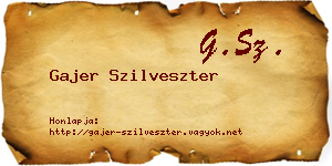 Gajer Szilveszter névjegykártya