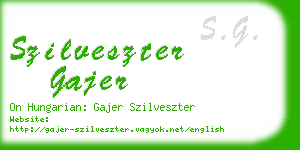 szilveszter gajer business card